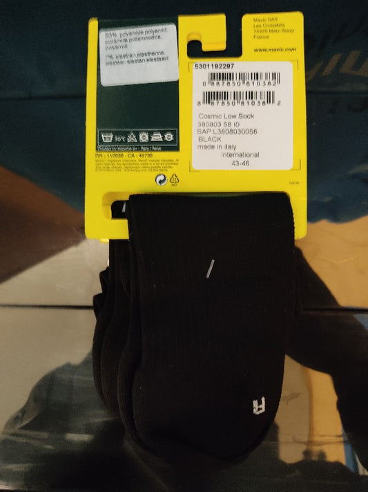 Calcetines de ciclismo Mavic Cosmic Low Sock talla 43-46 negro